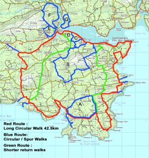 Seven Head walks map